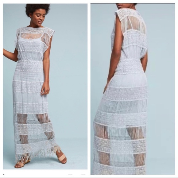 anthro maxi dress